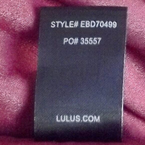 new LULUS Dress, S, Hewitt, Jacquard Zebra stripe, Spag Straps, Ruffle Hem Satin - Picture 15 of 15